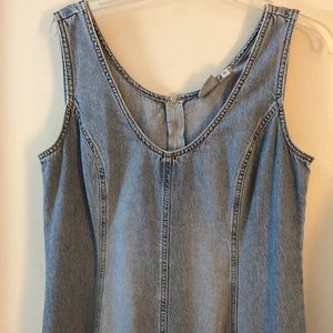 Flattering Jeanology Sleeveless Maxi dress with a Mermaid Skirt.